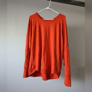Orange women's Athleta pullover, size XL